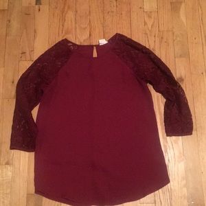 Maroon top